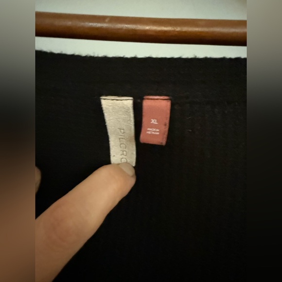 Anthropologie Black V-Neck Sweater with Ruffle Details - Picture 8 of 9